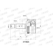 шарнир ШРУС 311062A 25x62x27 tucson [JM]