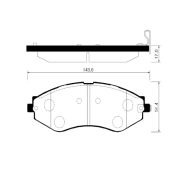 Колодки перед HP2012  R14 lacetti; ravon R3; gentra; с датч