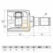 шарнир ШРУС внутр ST1120 accent 22x35x25