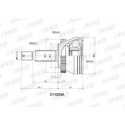 шарнир ШРУС 311053A  26x62x27  tucson JM